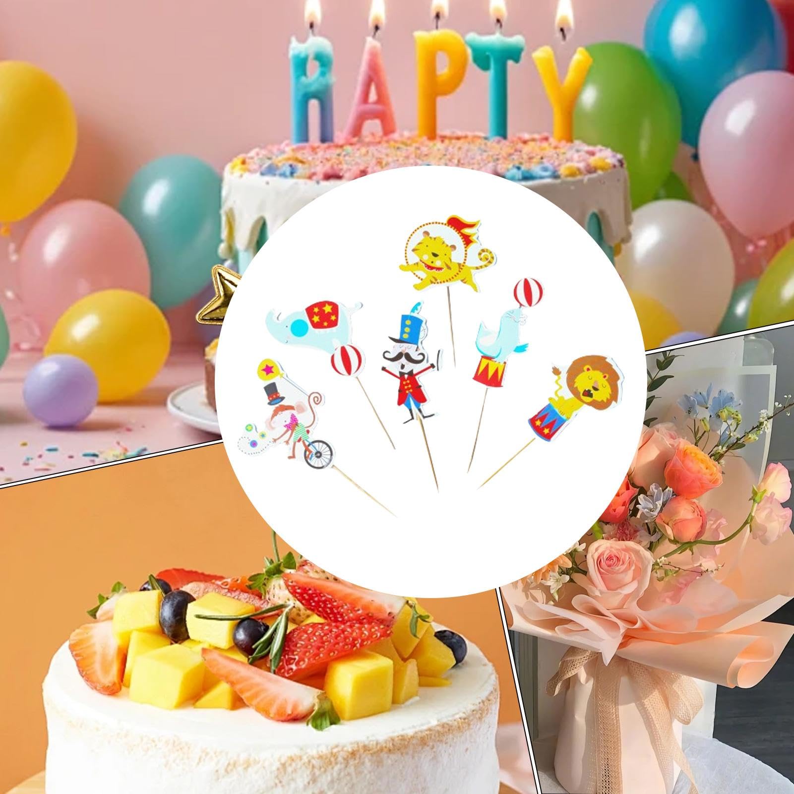 Amazon.co.jp: ケーキピック、サーカスケーキデコレーション